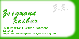 zsigmond reiber business card